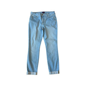 NYDJ Annabelle Jeans Skinny Boyfriend Cuffed Stretch Ankle Denim Blue Women’s 10